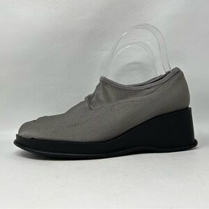 Edward Paul Silver Slip On Wedge Shoes, Women’s Size 7